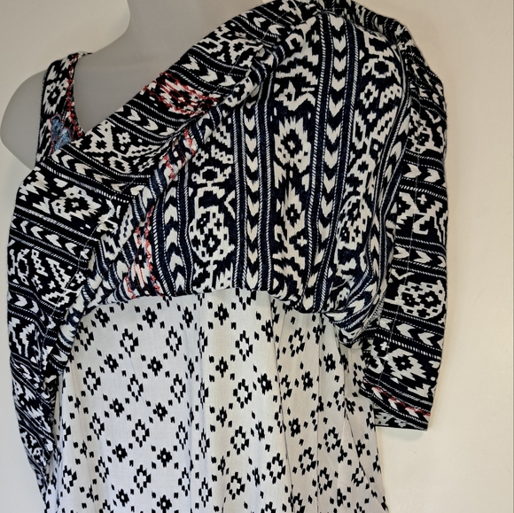 Women's Blouse Shirt Top Tank Sleeveless Krista Lee Print Embroidery Boho Rayon - Picture 6 of 13